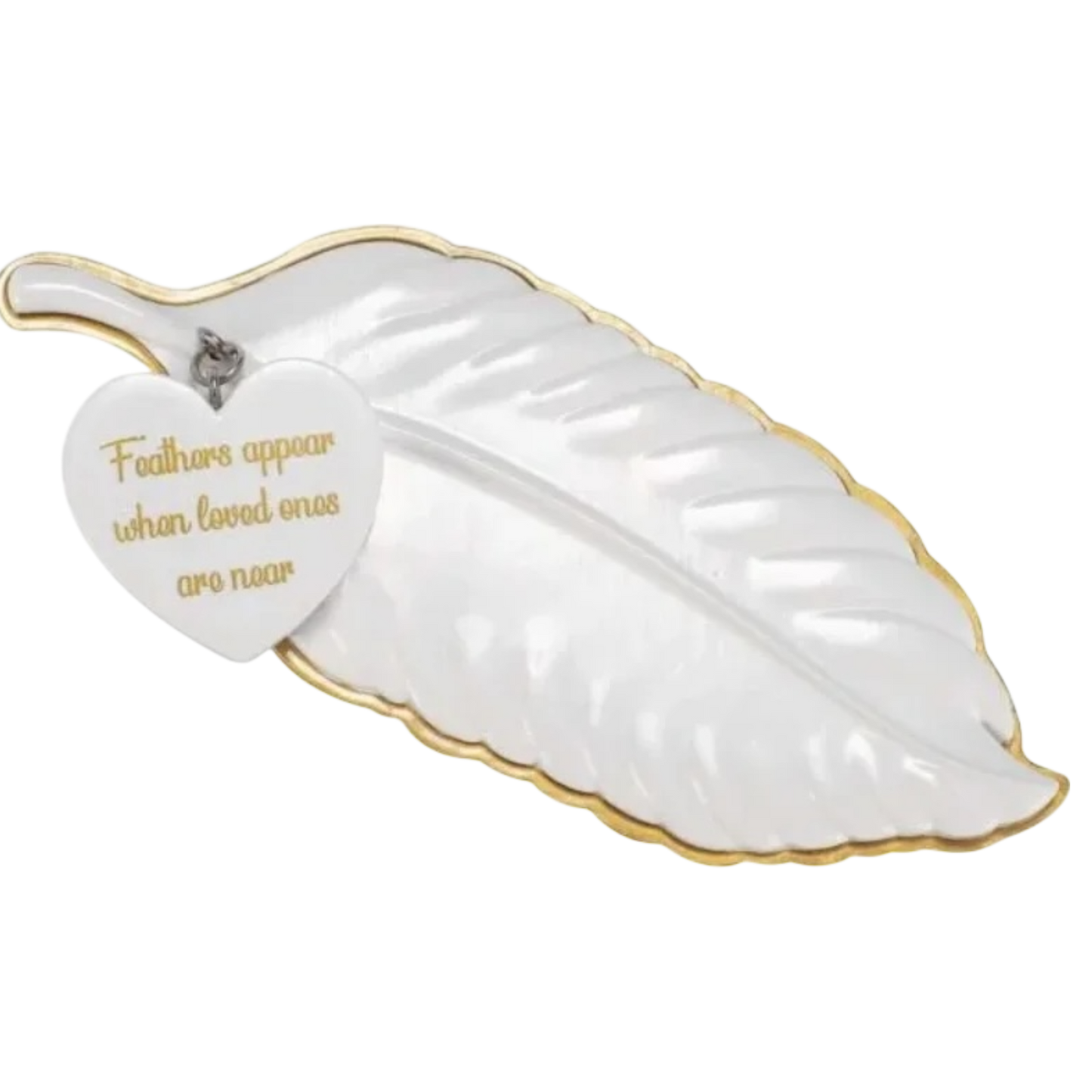 Angel Feather”Feathers Appear When Loved Ones Are Near” Ornament