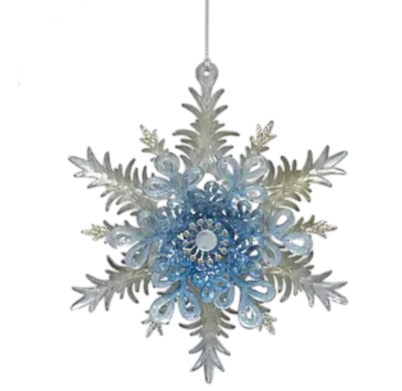 Silver Filigree Snowflake Ornament