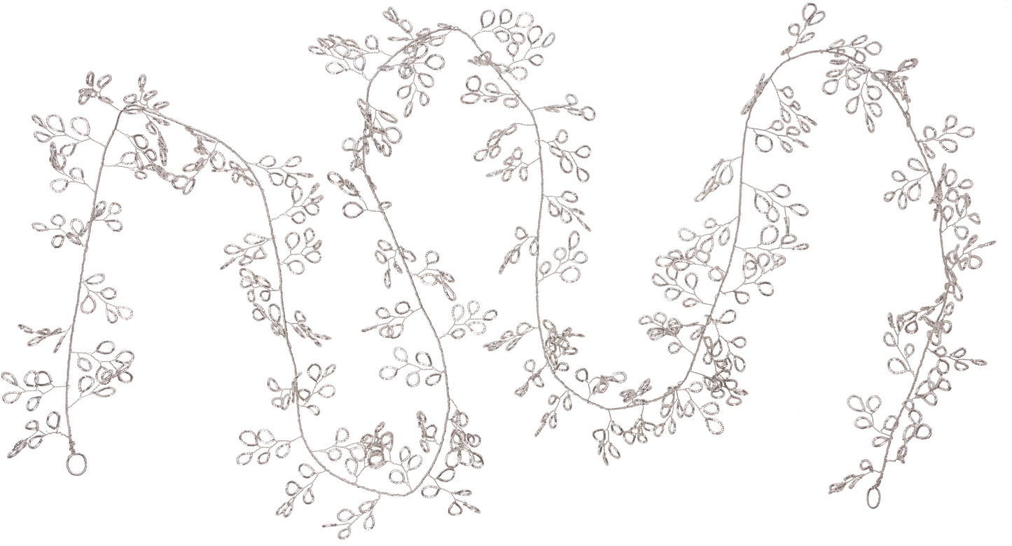 Silver Plated Petal Garland