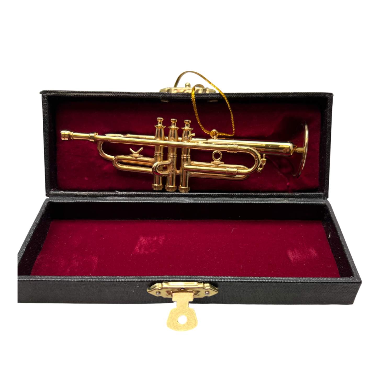 Brass Trumpet Ornament In A Case
