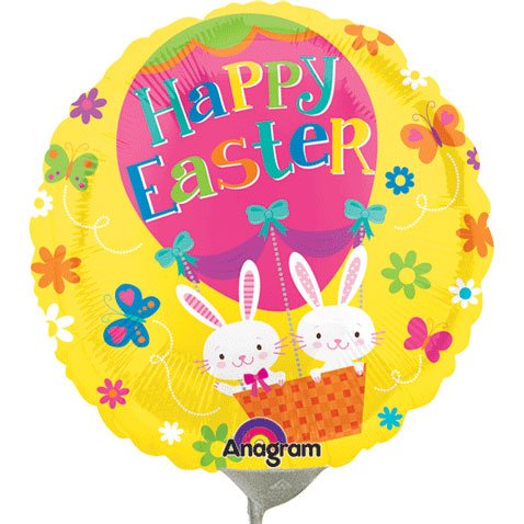 Easter Pre-Inflated - Happy Easter Yellow Balloon