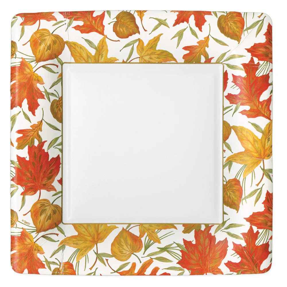 Woodland Leaves Dinner Plates - Ivory
