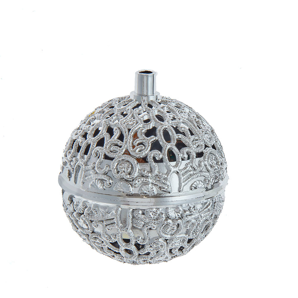 Battery-Operated Chirping Bird Ornament - Silver