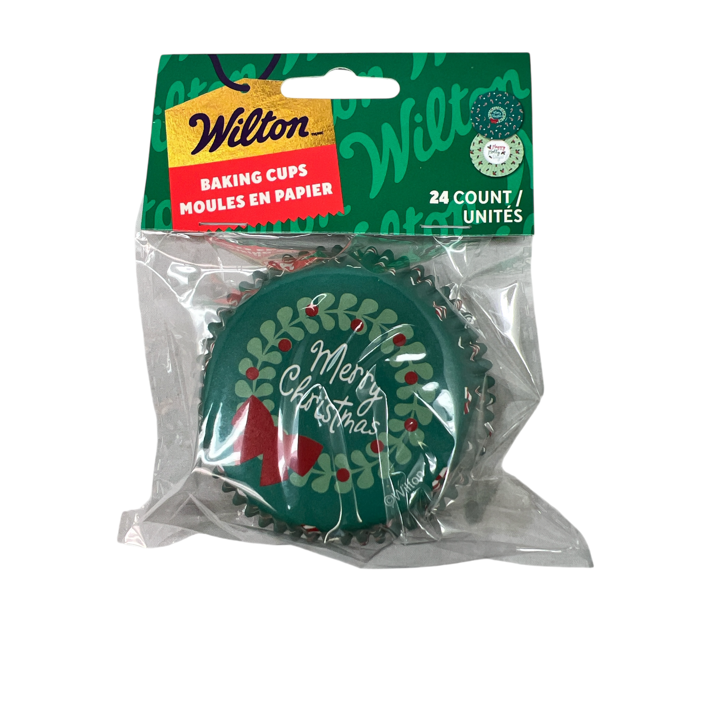 Merry Christmas Traditional Standard Baking Cup - 24 Count