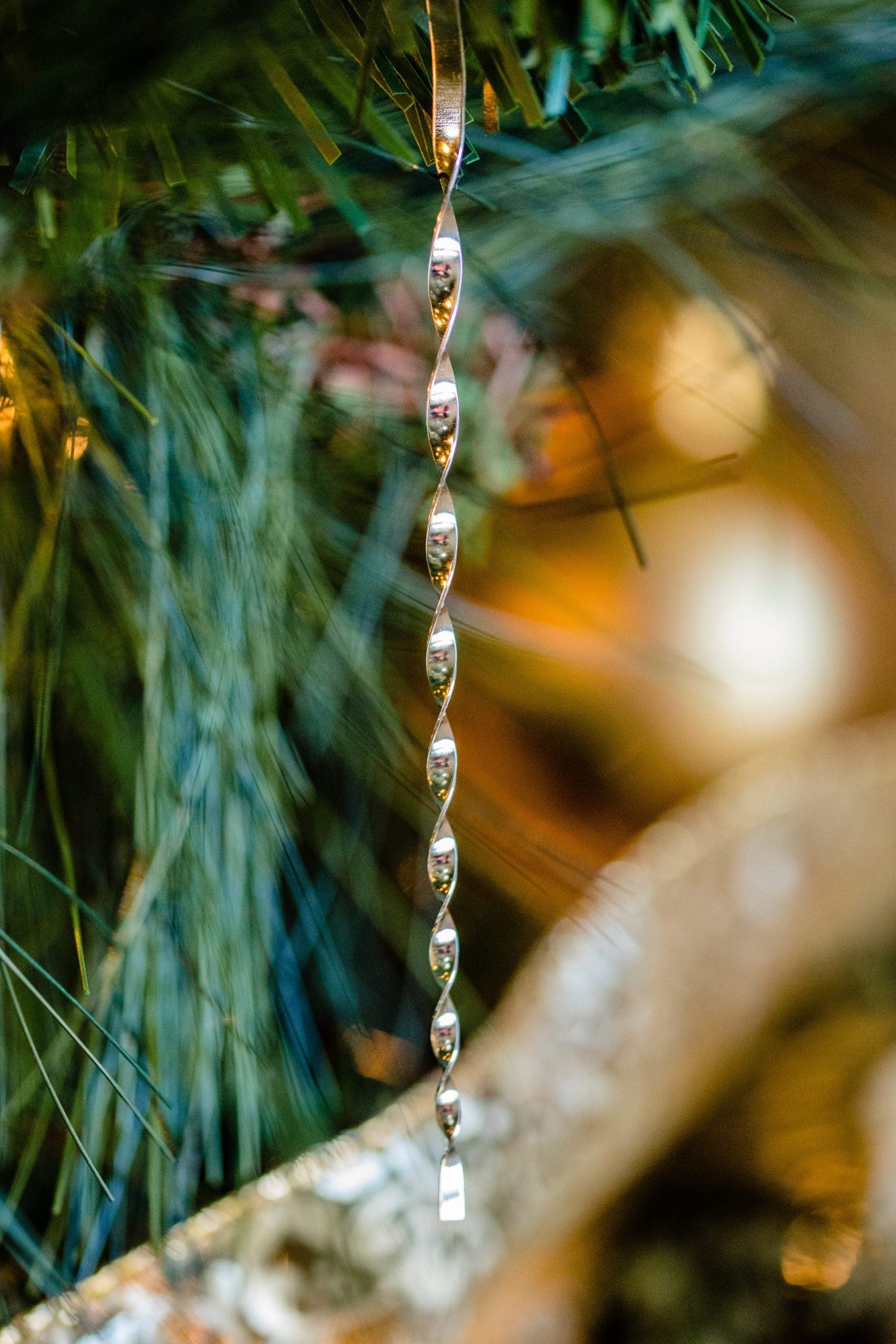 Victorian Christmas Tree Tinsel-Handmade Tin Icicle Ornaments