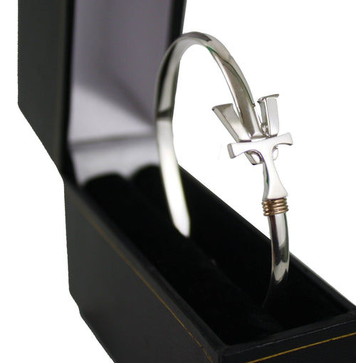 Vermont Hook Bracelet Silver - 4mm Band - 7 Inch