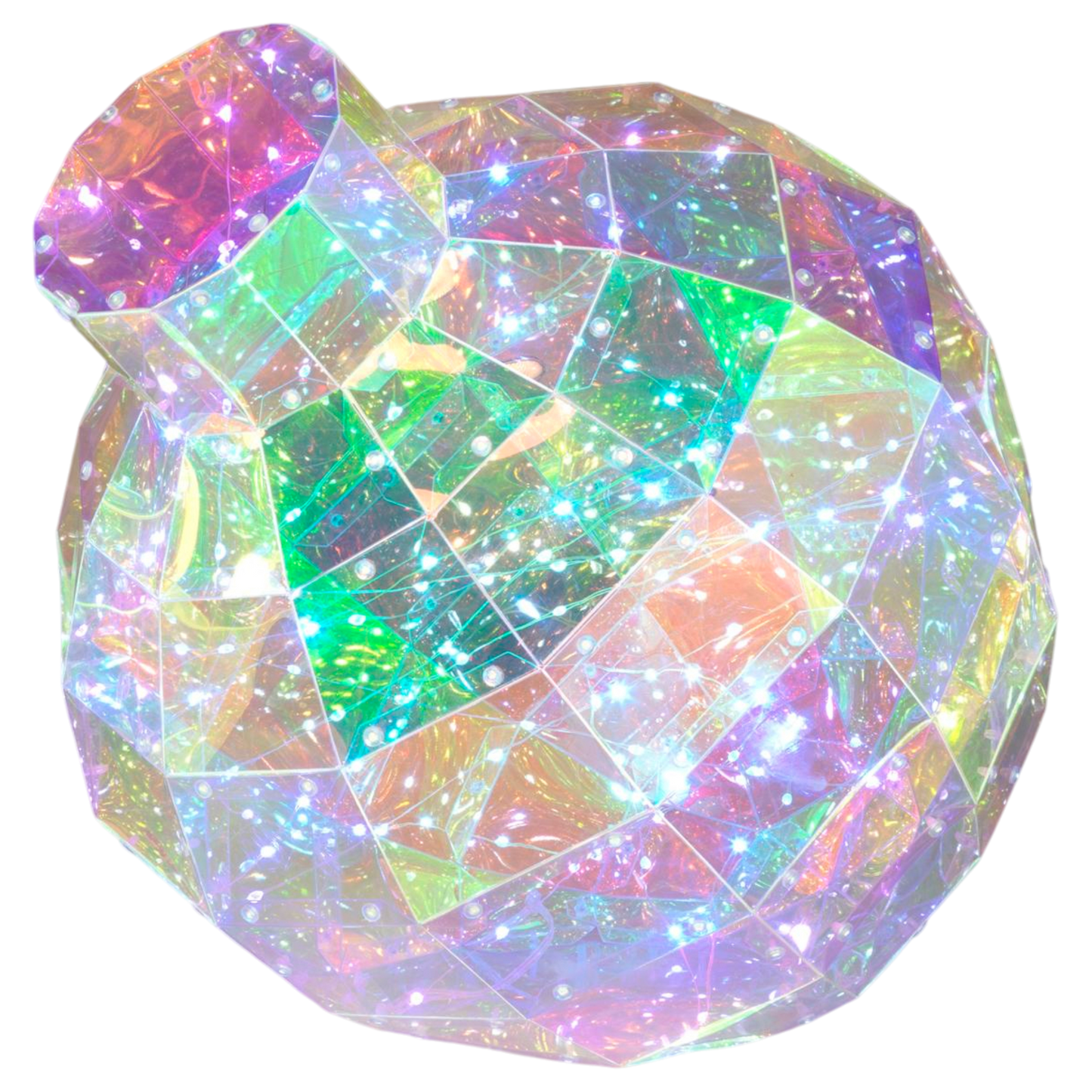 Holographic Holiday Ornament – 9" USB Electric Lighted Sphere -