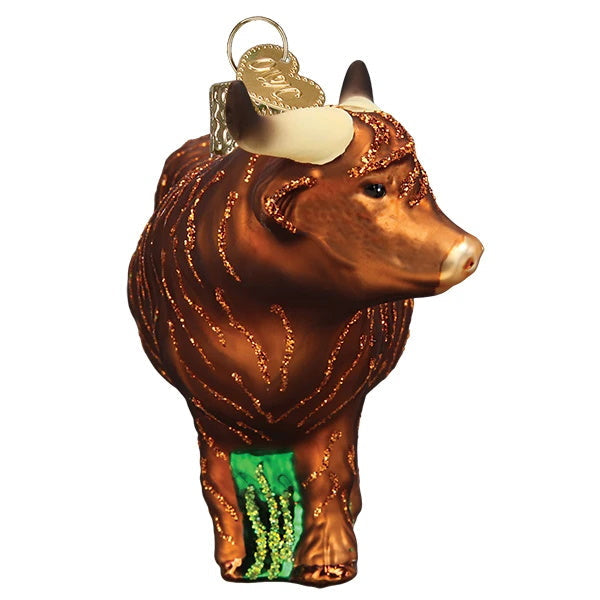 Highland Cow Glass Ornament