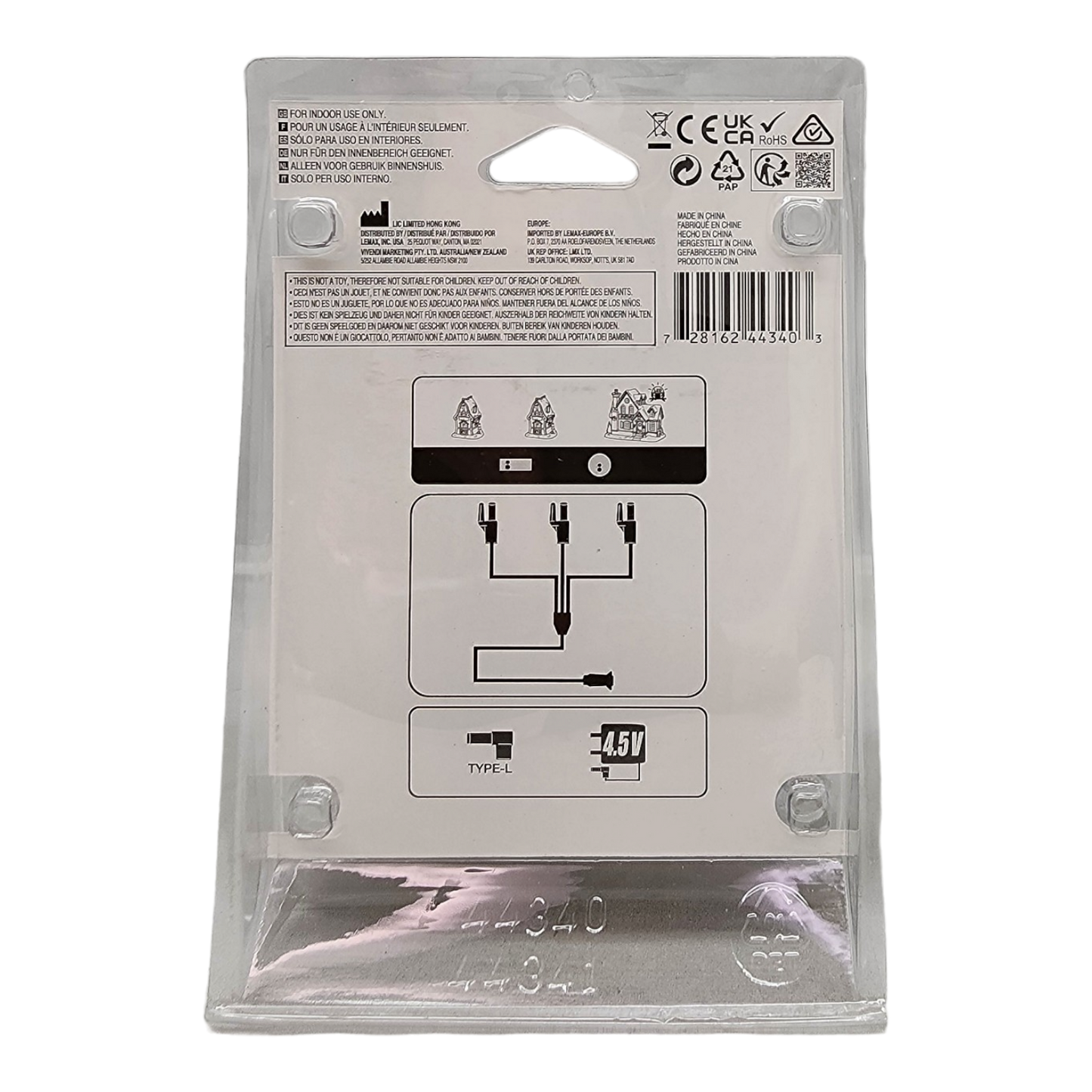 Lemax Power Expansion Cable - Type L to Type U - 3 Head - White