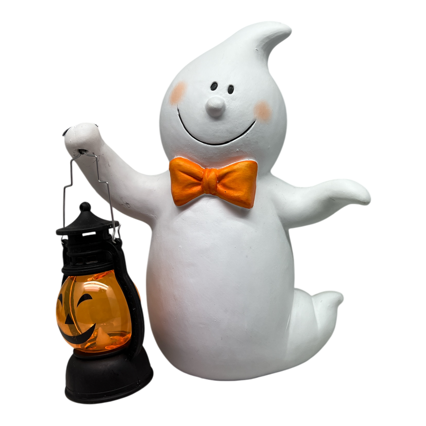Friendly Ghost with Pumpkin Lantern