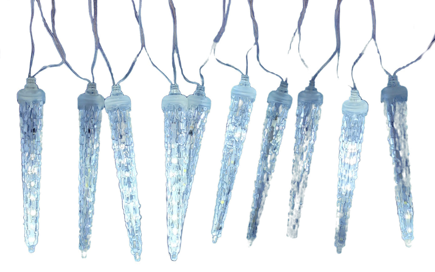 Shooting Star Icicle Lights - Cool White