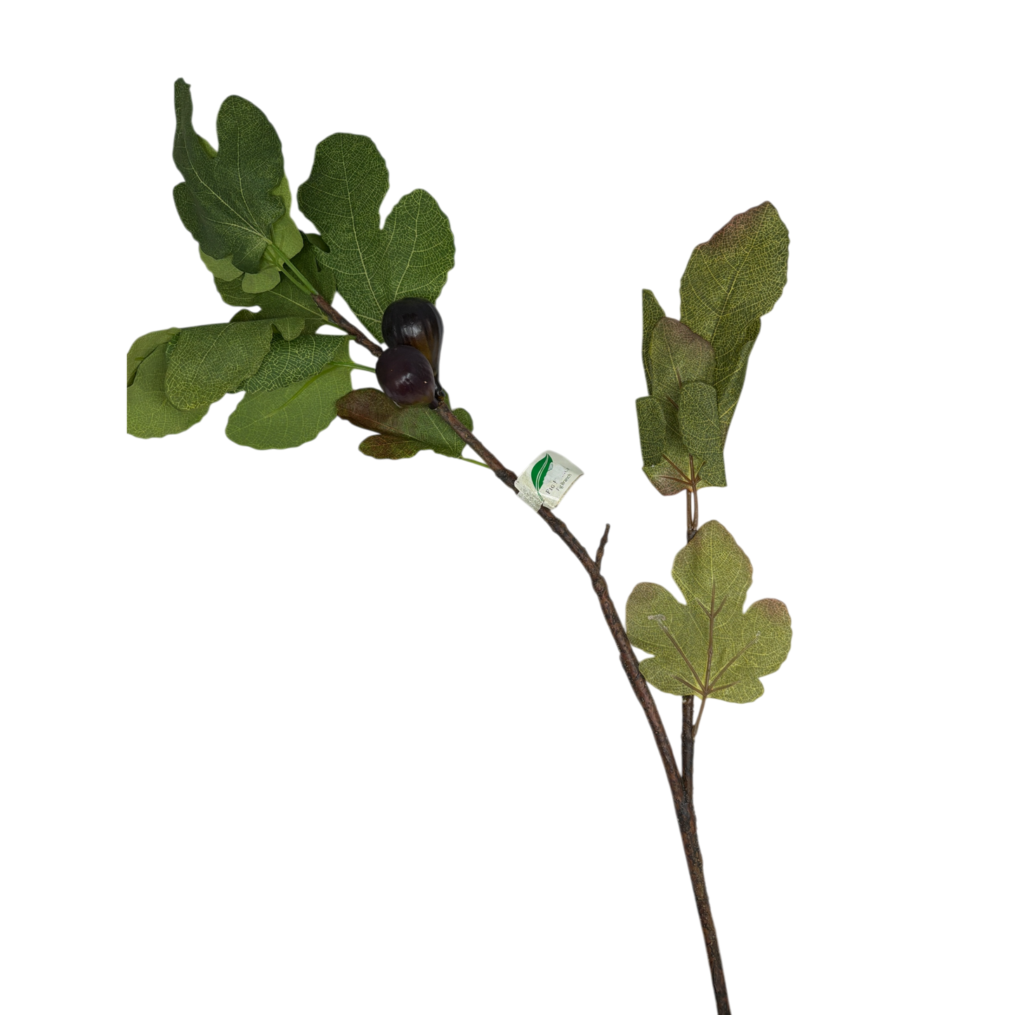 36-inch Faux Mediterranean Fig Branch