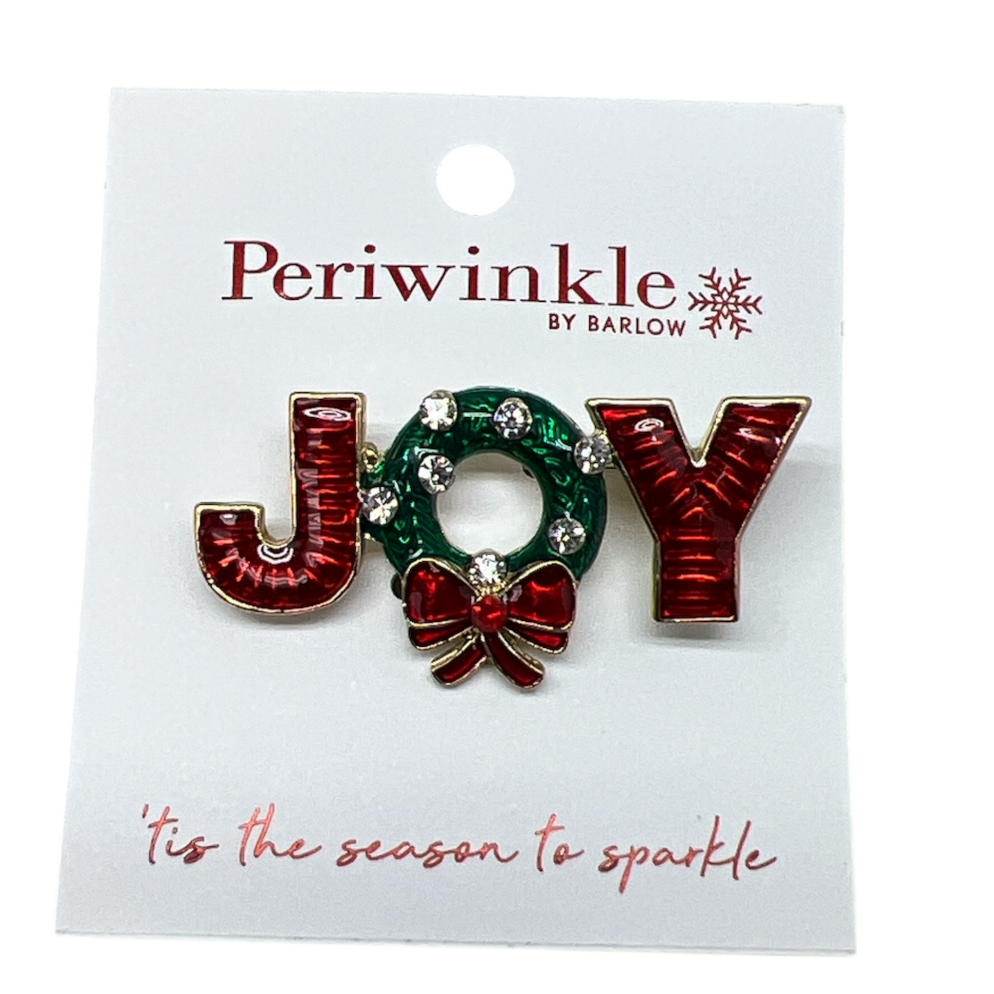Joyful Wreath Crystal Pin