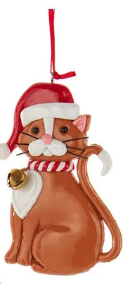 Claydough Cat Ornament - Ginger