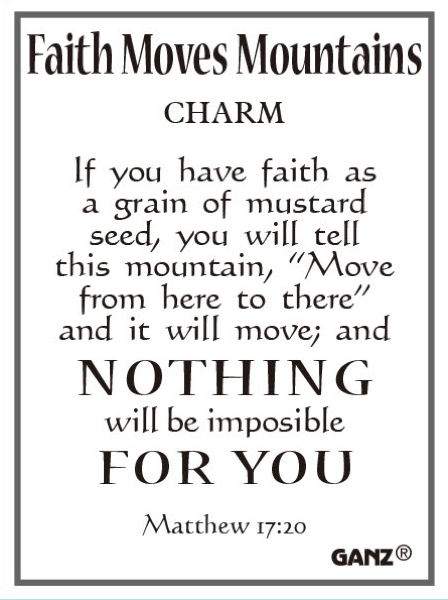 Faith Moves Mountains Charm - A Symbol of Empowering Belief