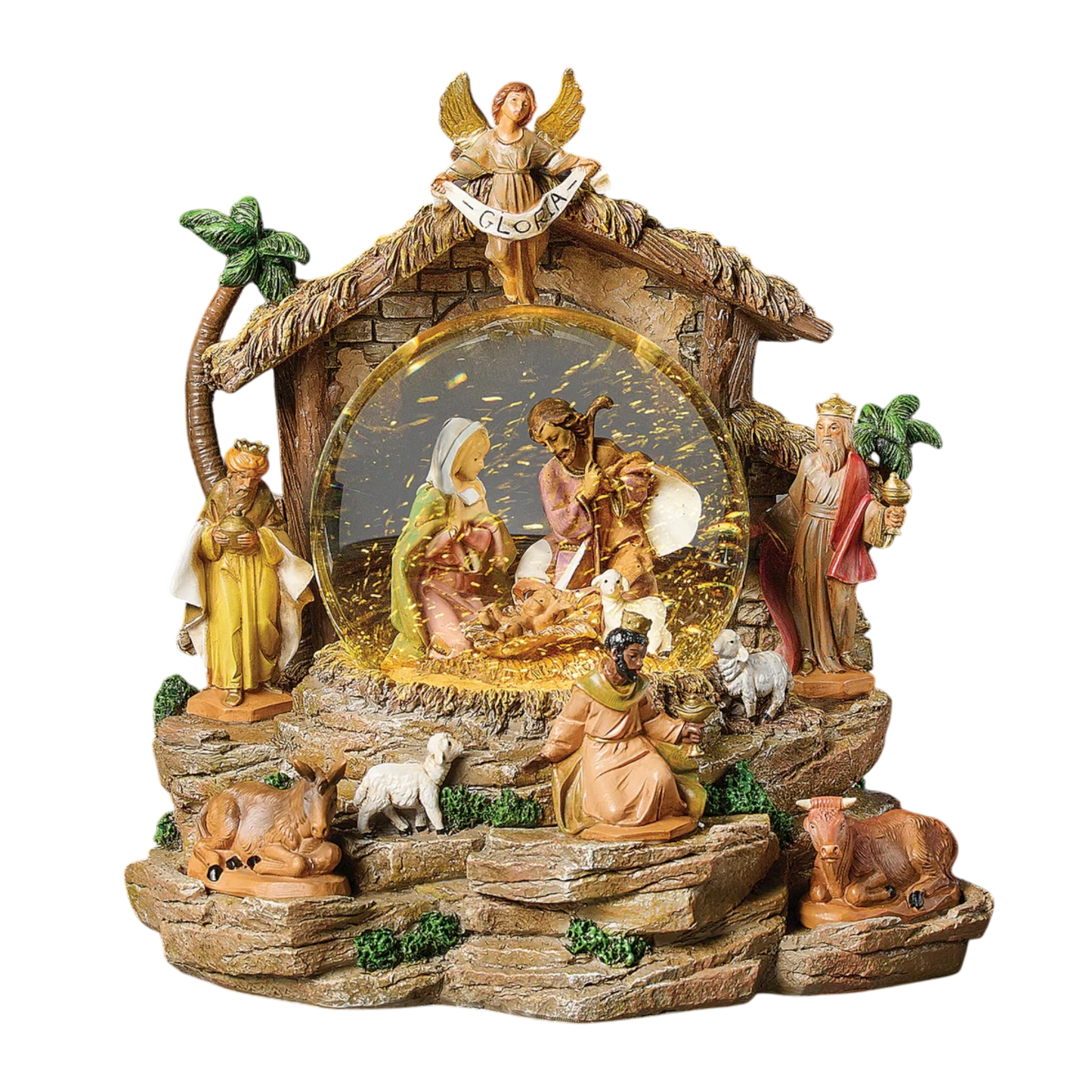 Fontanini Lighted Musical Swirl Nativity Waterglobe