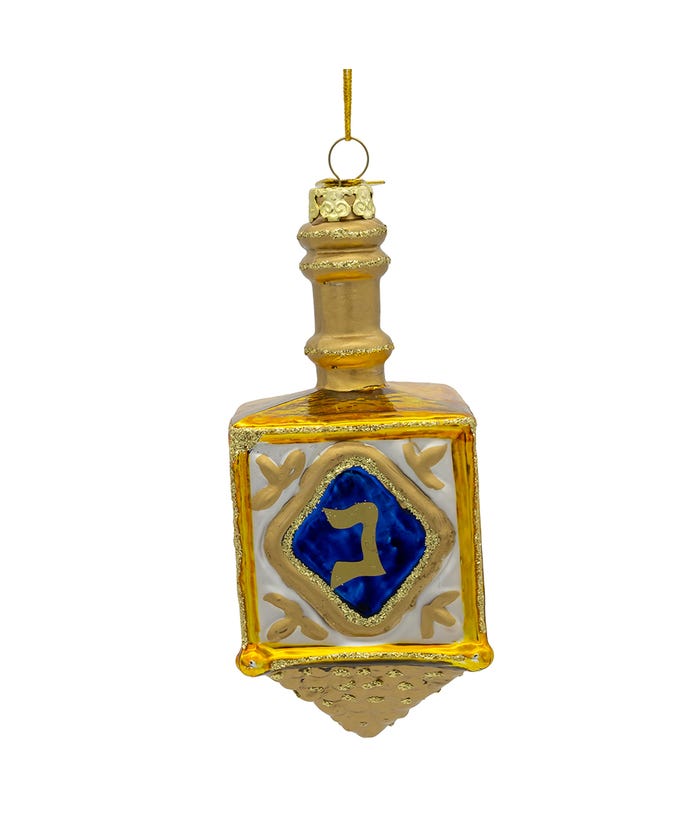 Noble Gems Glass Dreidel Ornament