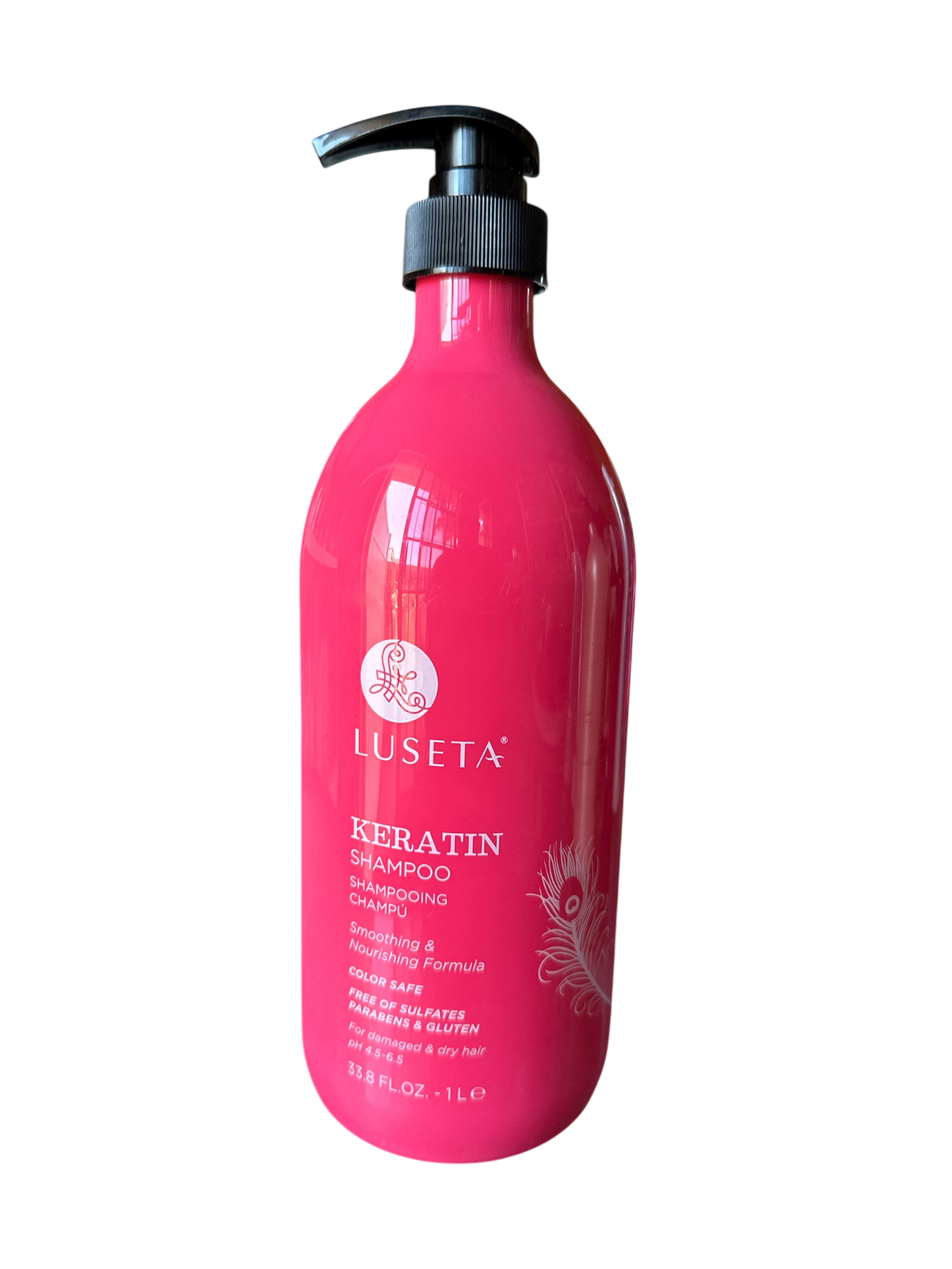 Luseta Keratin Shampoo Smoothing & Nourishing Formula Color Safe 33.8fl.oz 1000ml