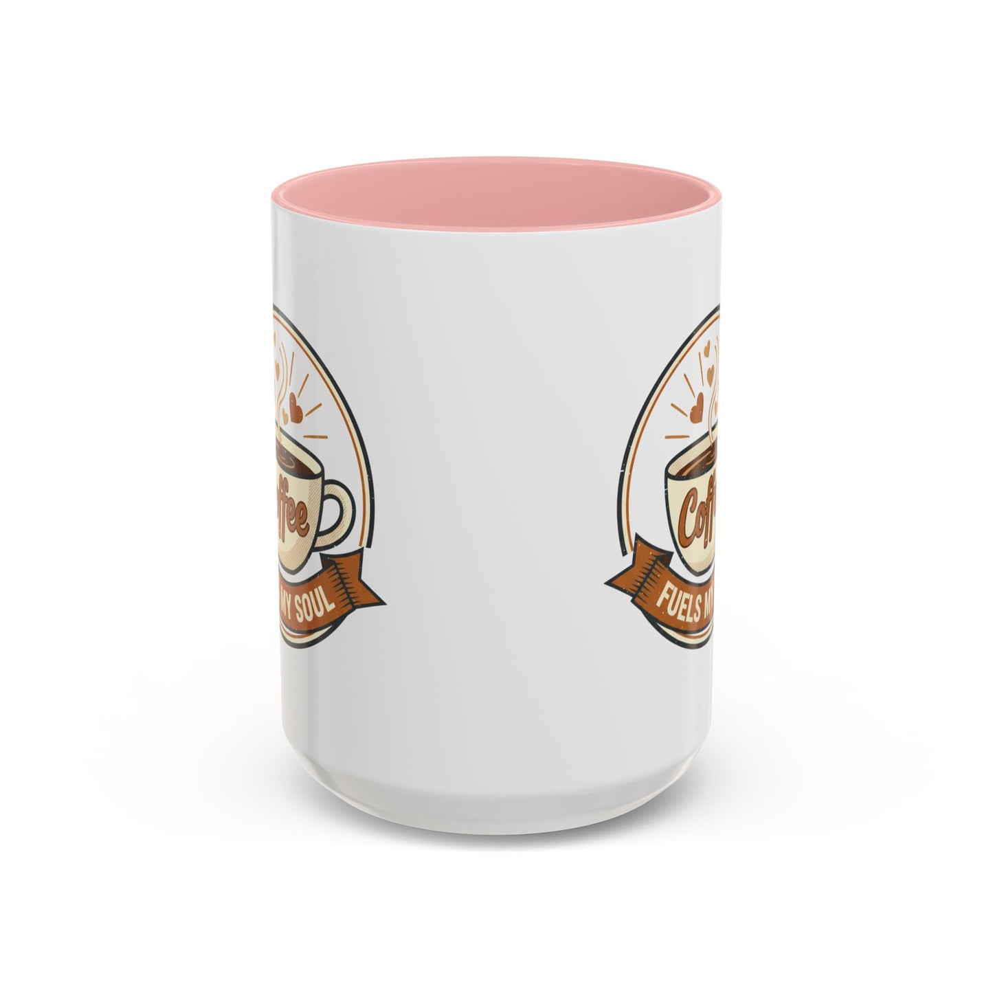 Coffee Mug - "Coffee Fuels My Soul" Accent Ceramic Mug (11/15oz)