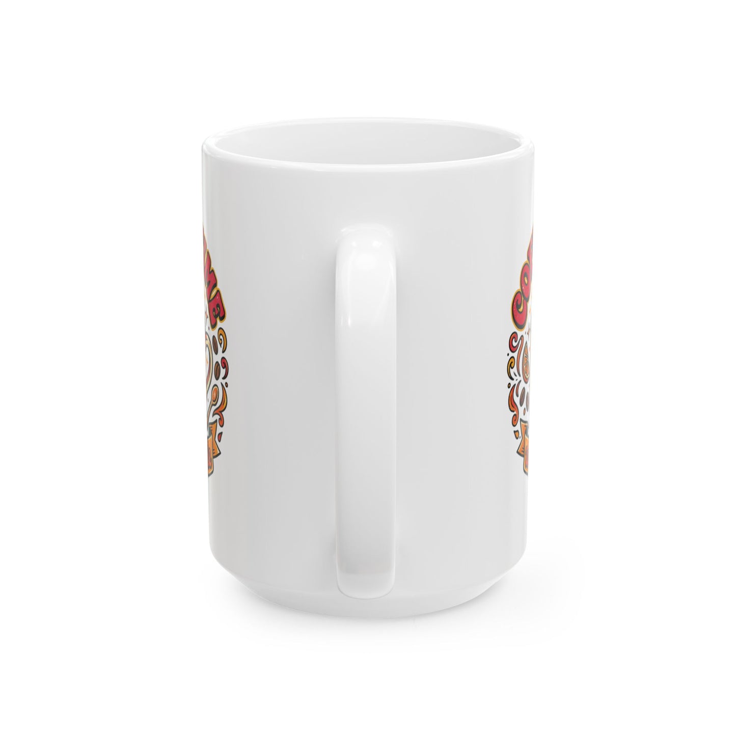 Coffee Time Ceramic Mug (11oz/15oz) – Retro Coffee Cup Design