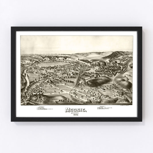 Vintage Map of Moosic, Pennsylvania 1892