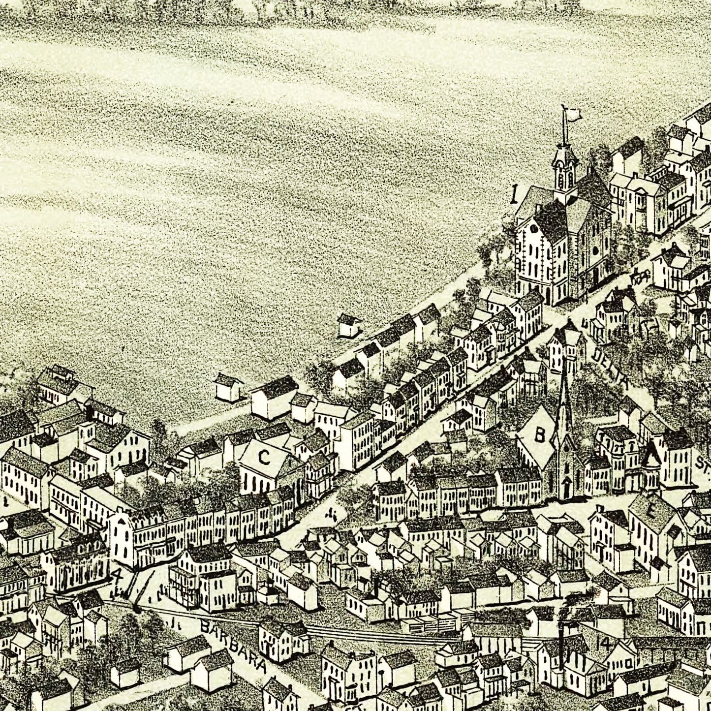 Vintage Map of Mount Joy, Pennsylvania 1894