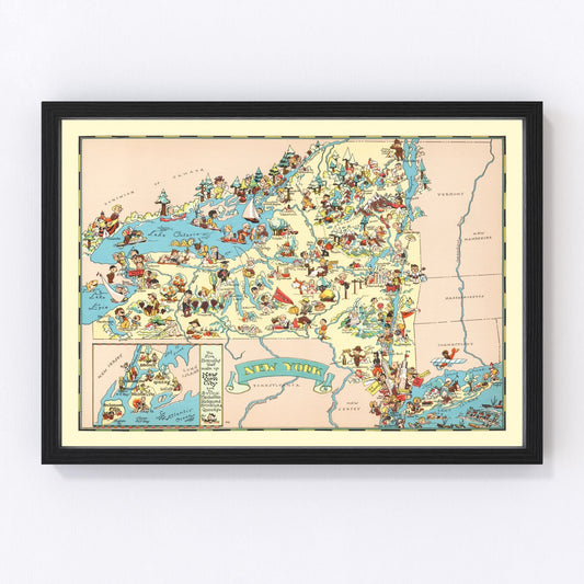 Vintage Map of New York 1935