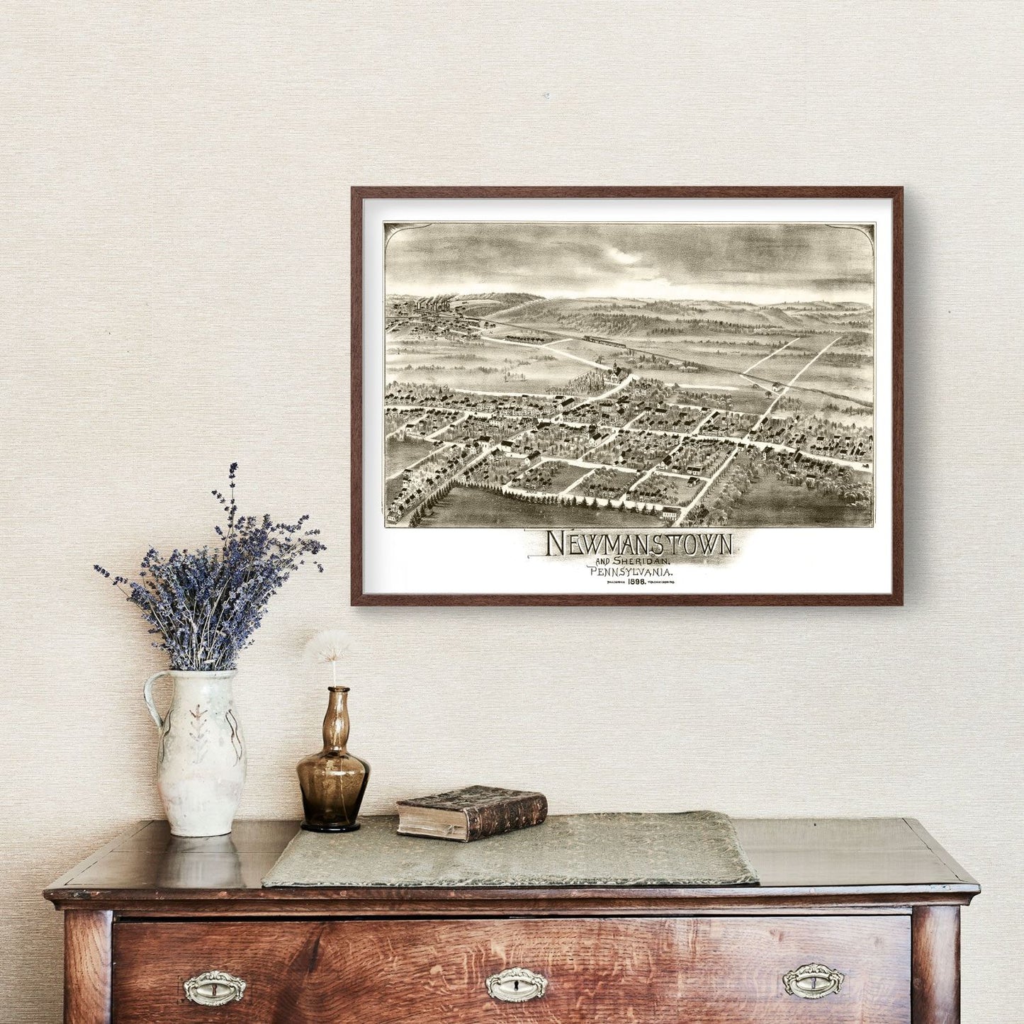 Vintage Map of Newmanstown & Sheridan, Pennsylvania 1898