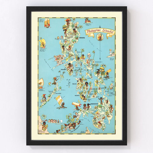 Vintage Map of Philippines 1935