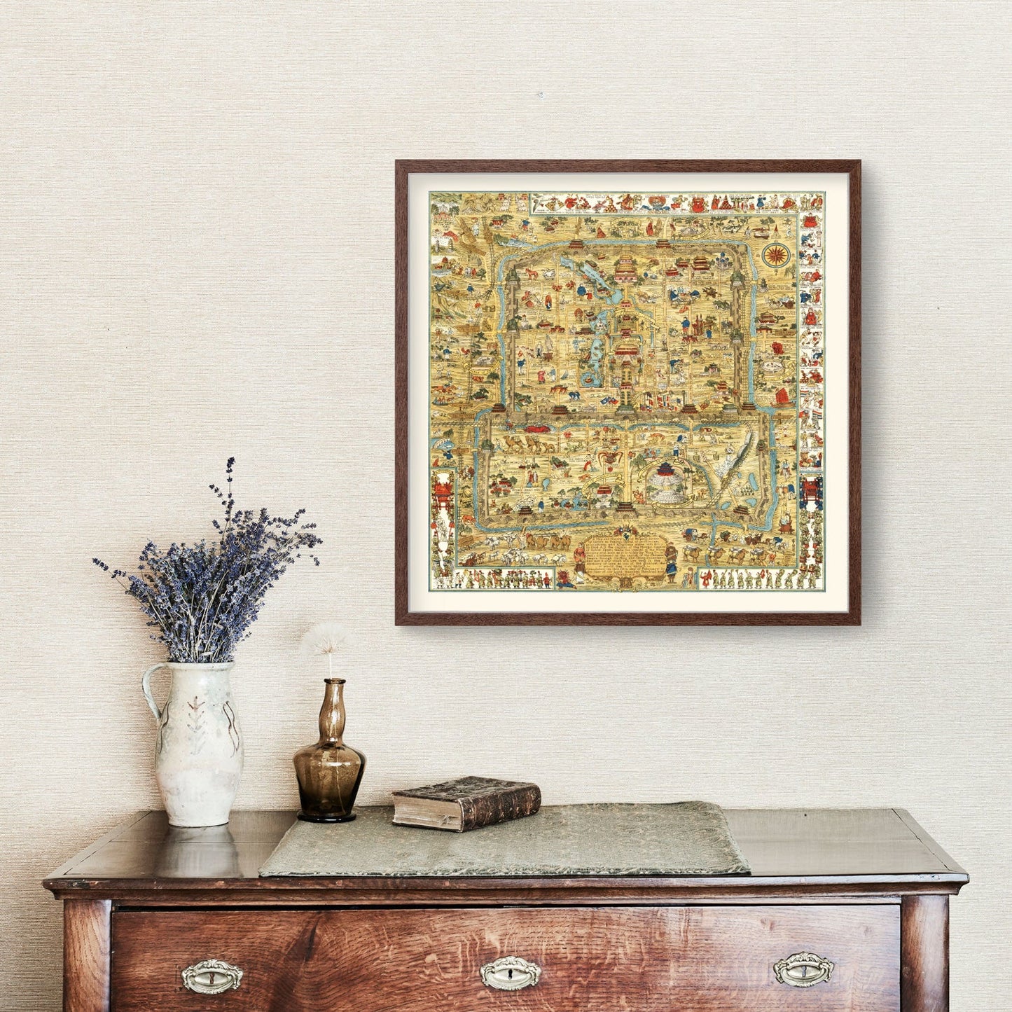 Vintage Map of Beijing, China 1936