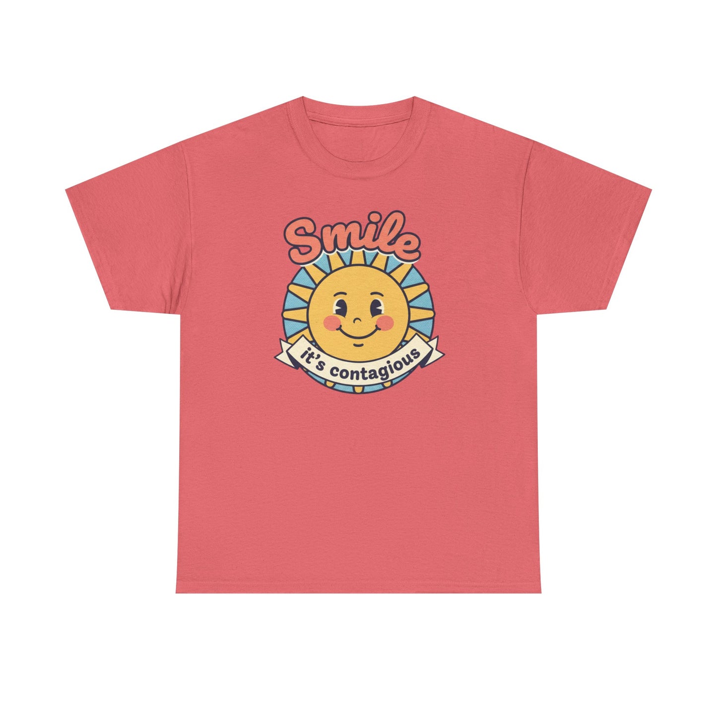 Smiling Sun "Smile It's Contagious" Tee | Cute Retro Sunshine Tee
