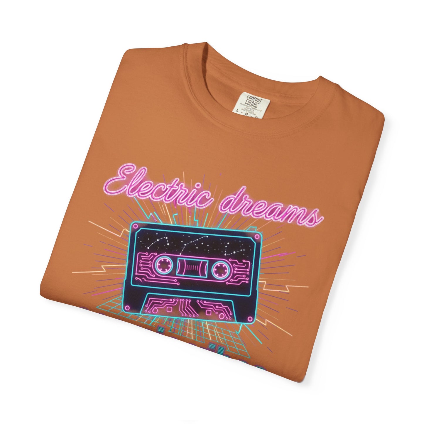 Electric Dreams cassette tape cosmic vibes T-shirt | retro 80s neon