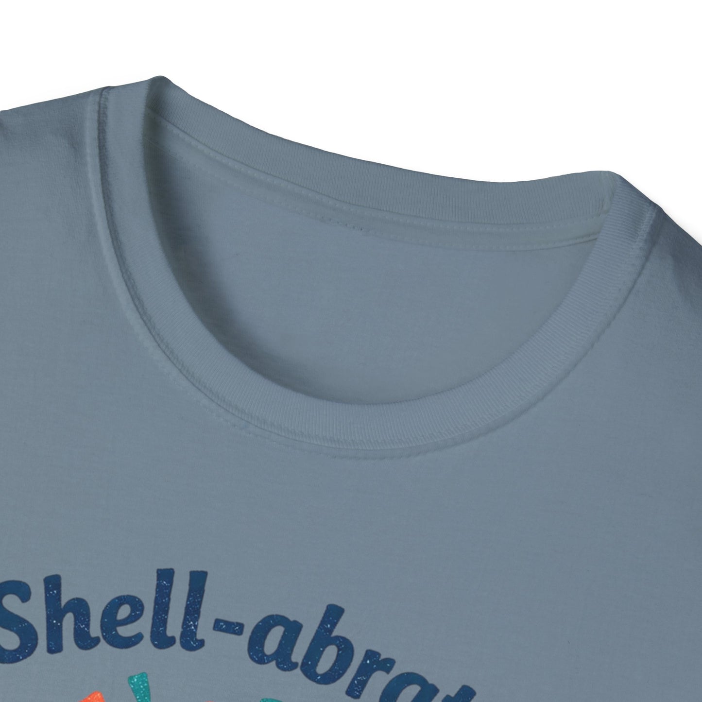 Shell-abrate Happy Seashell T-Shirt — "life's little moments" Cute Beach Graphic Tee