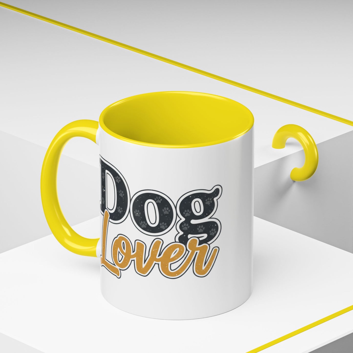 Dog Lover Accent Coffee Mug — 'Dog Lover' 11/15oz Ceramic Mug