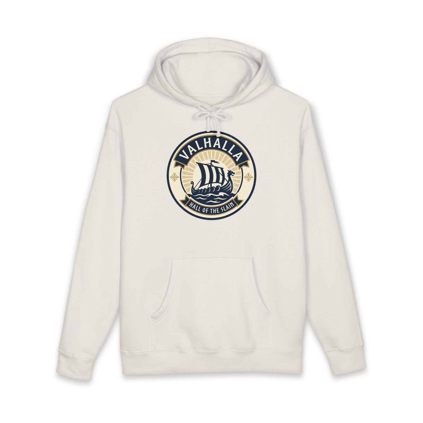 Valhalla Viking Ship Hoodie — Norse Mythology Graphic Pullover