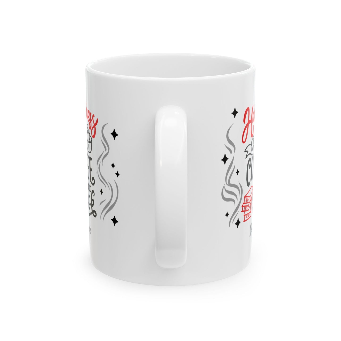 Ceramic Mug — "Happiness" Cute Confetti Coffee Mug (11oz/15oz)