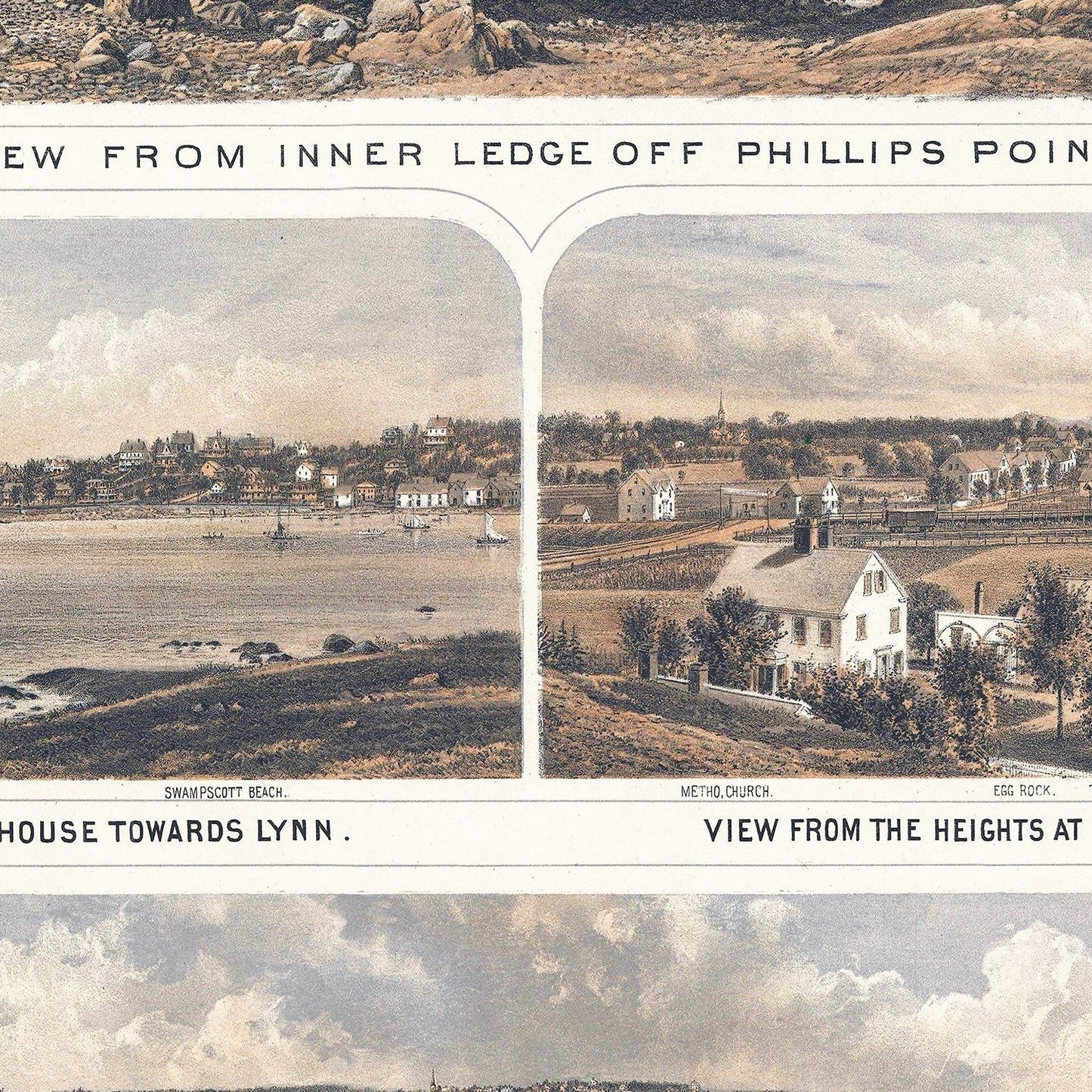 Vintage Map of Swampscott, Massachusetts 1871
