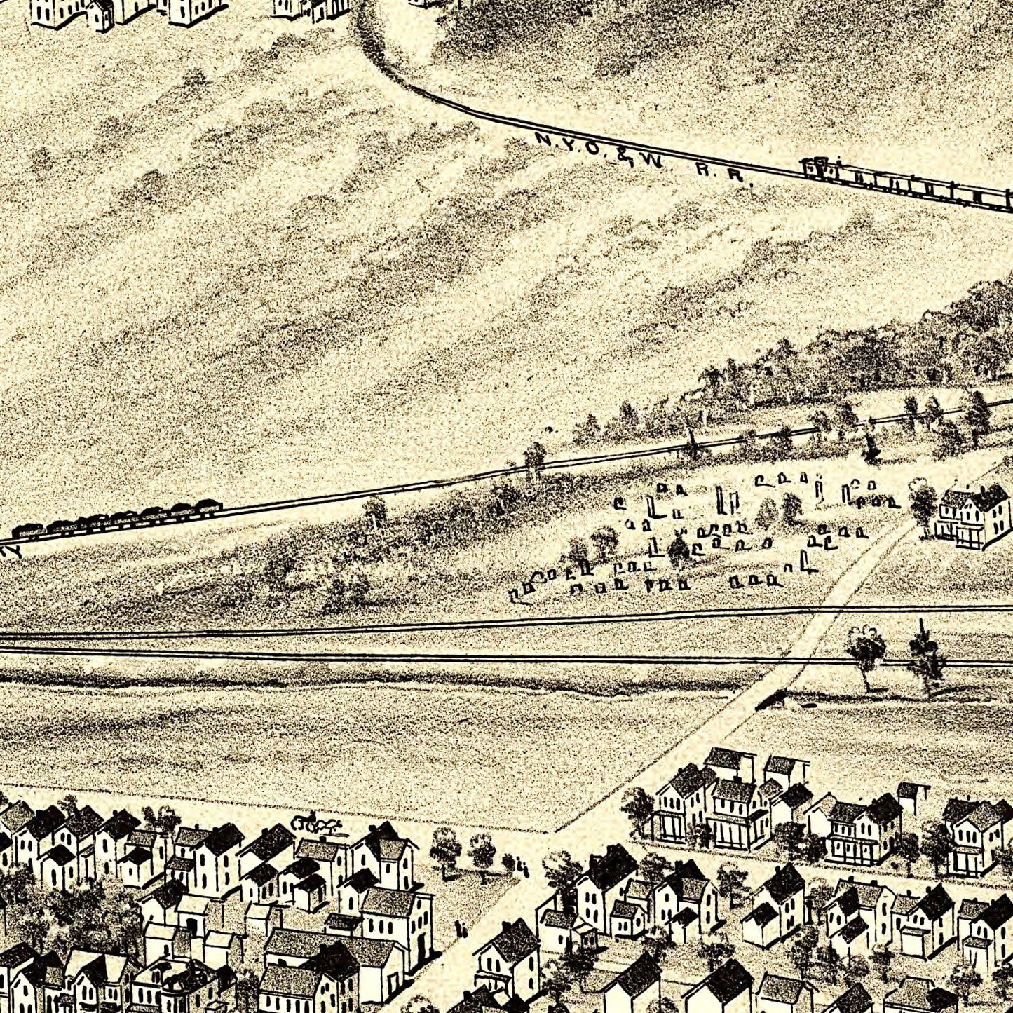 Vintage Map of Peckville, Pennsylvania 1892