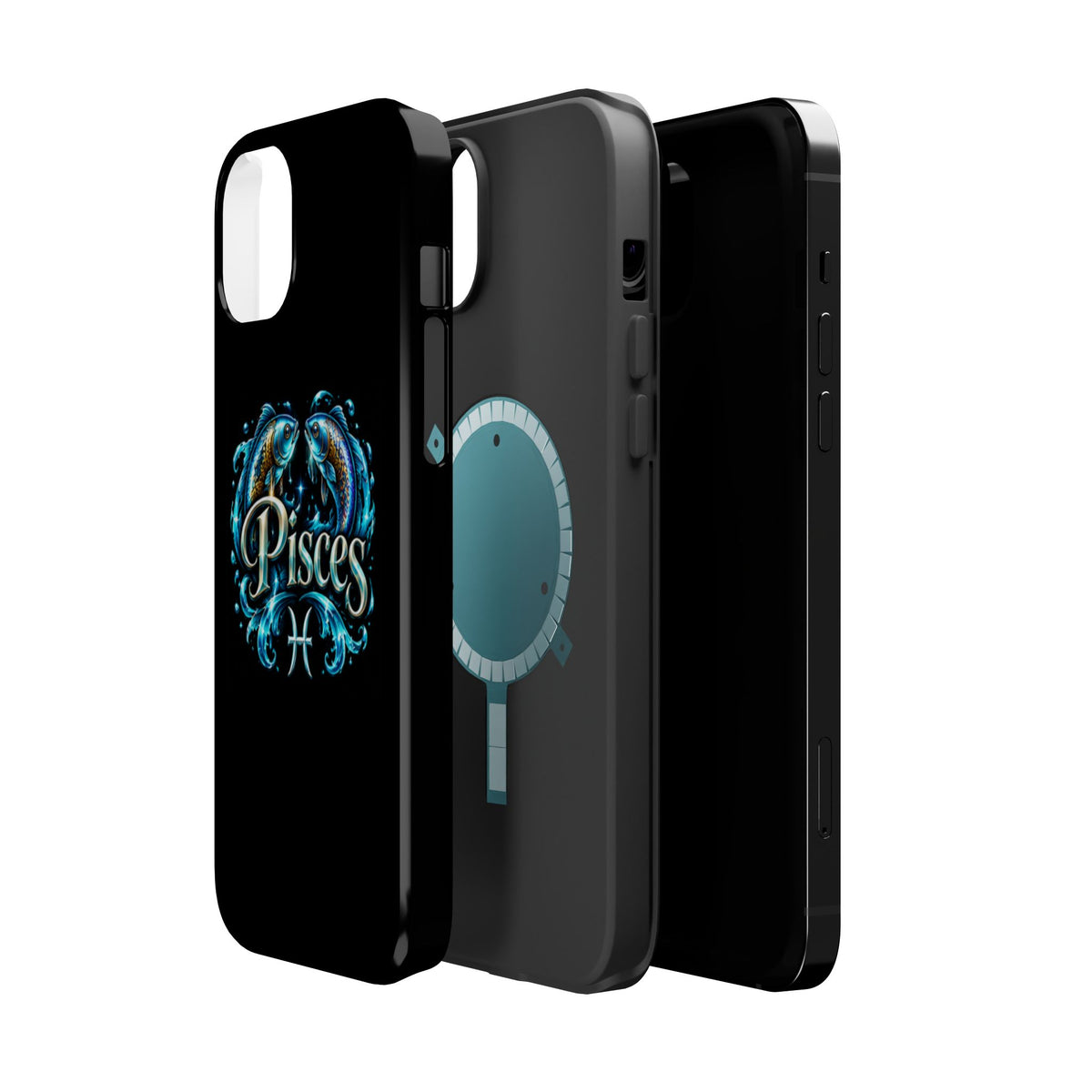Pisces Magnetic Impact-Resistant Phone Case — Zodiac Fish Astrology Design