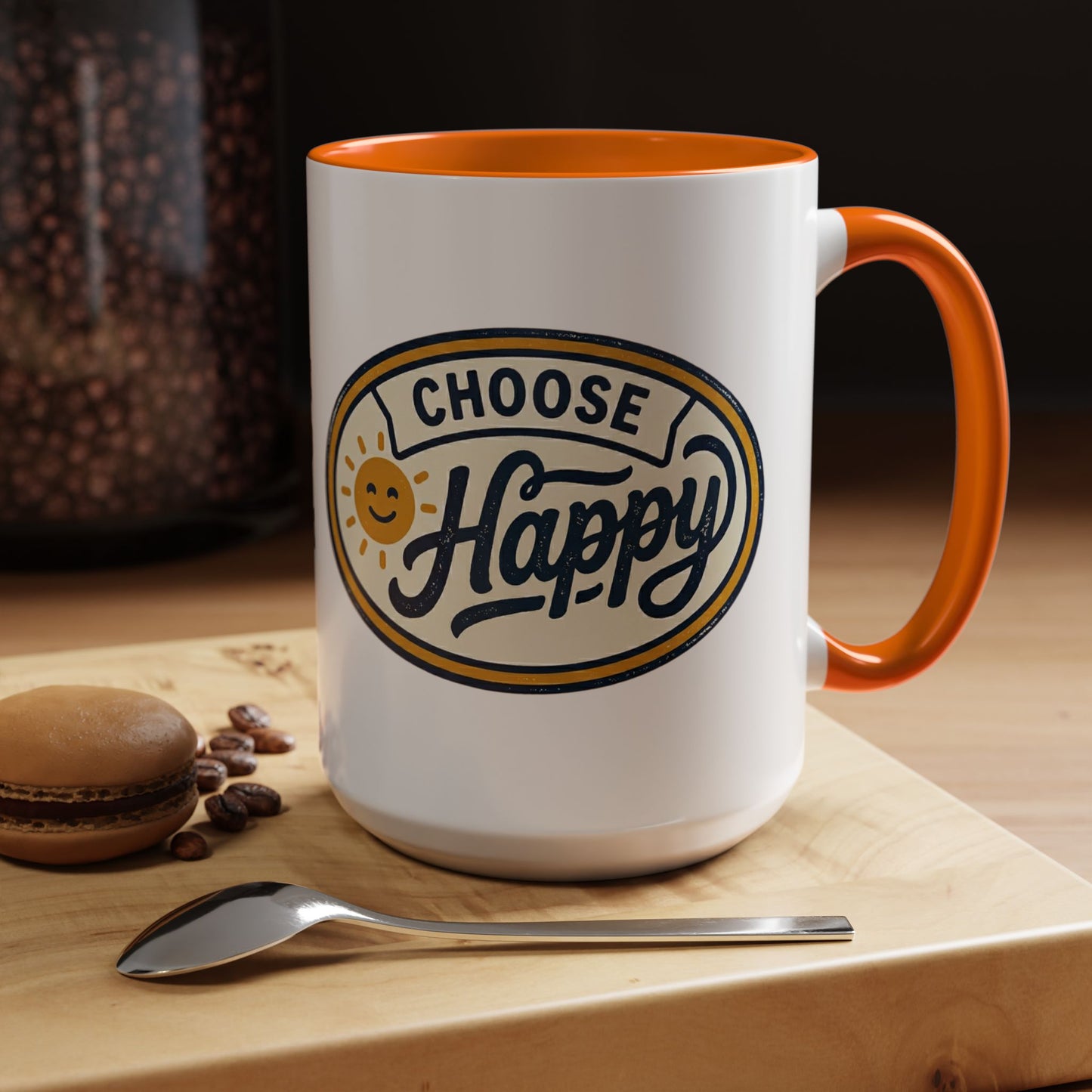 Choose Happy Coffee Mug — Inspirational Ceramic Accent Mug (11/15oz)