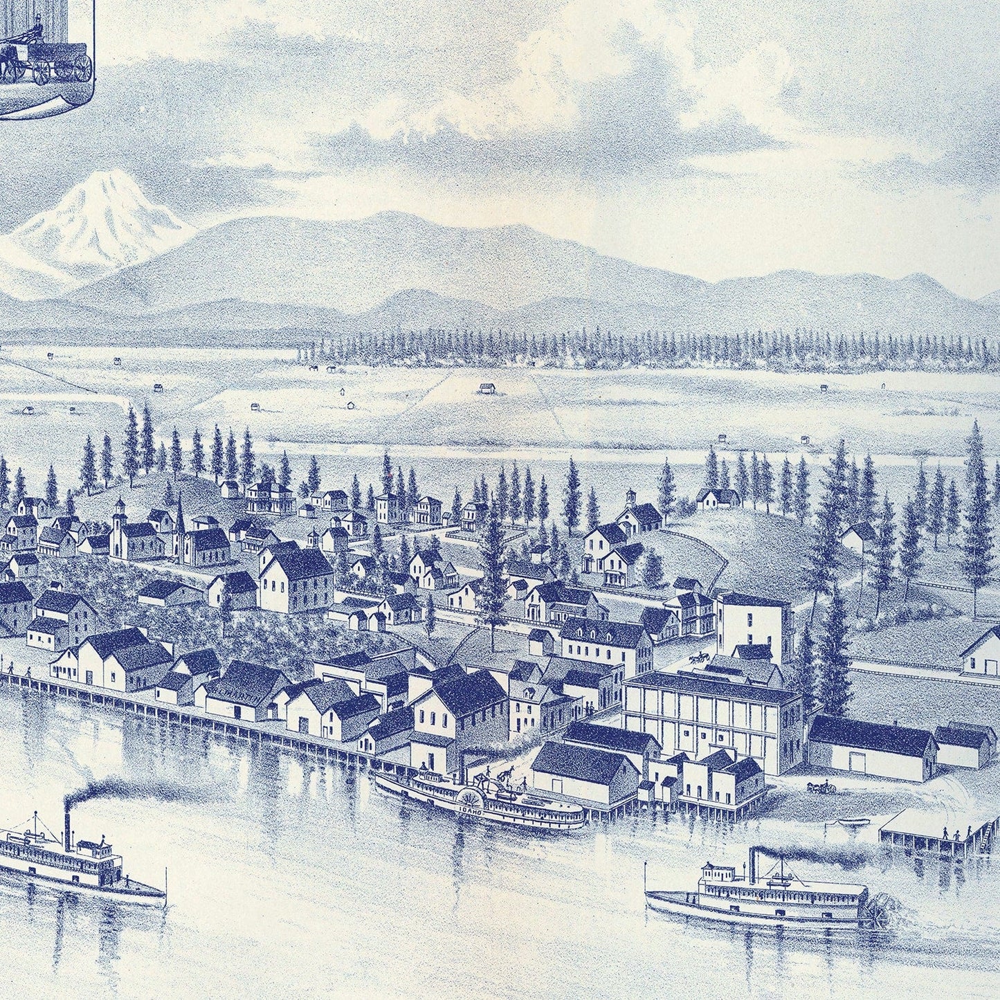 Vintage Map of La Conner, Washington 1889