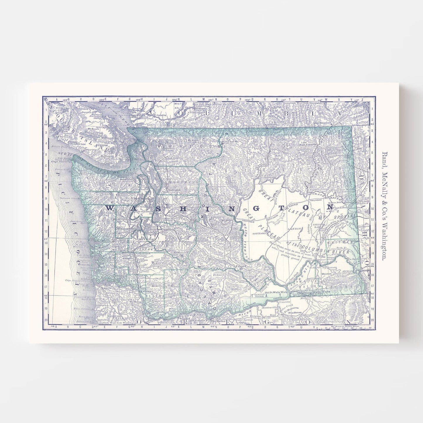 Vintage Map of Washington 1881