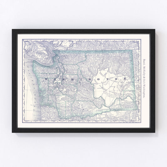 Vintage Map of Washington 1881