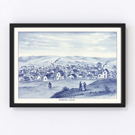 Vintage Map of Moscow, Washington 1889