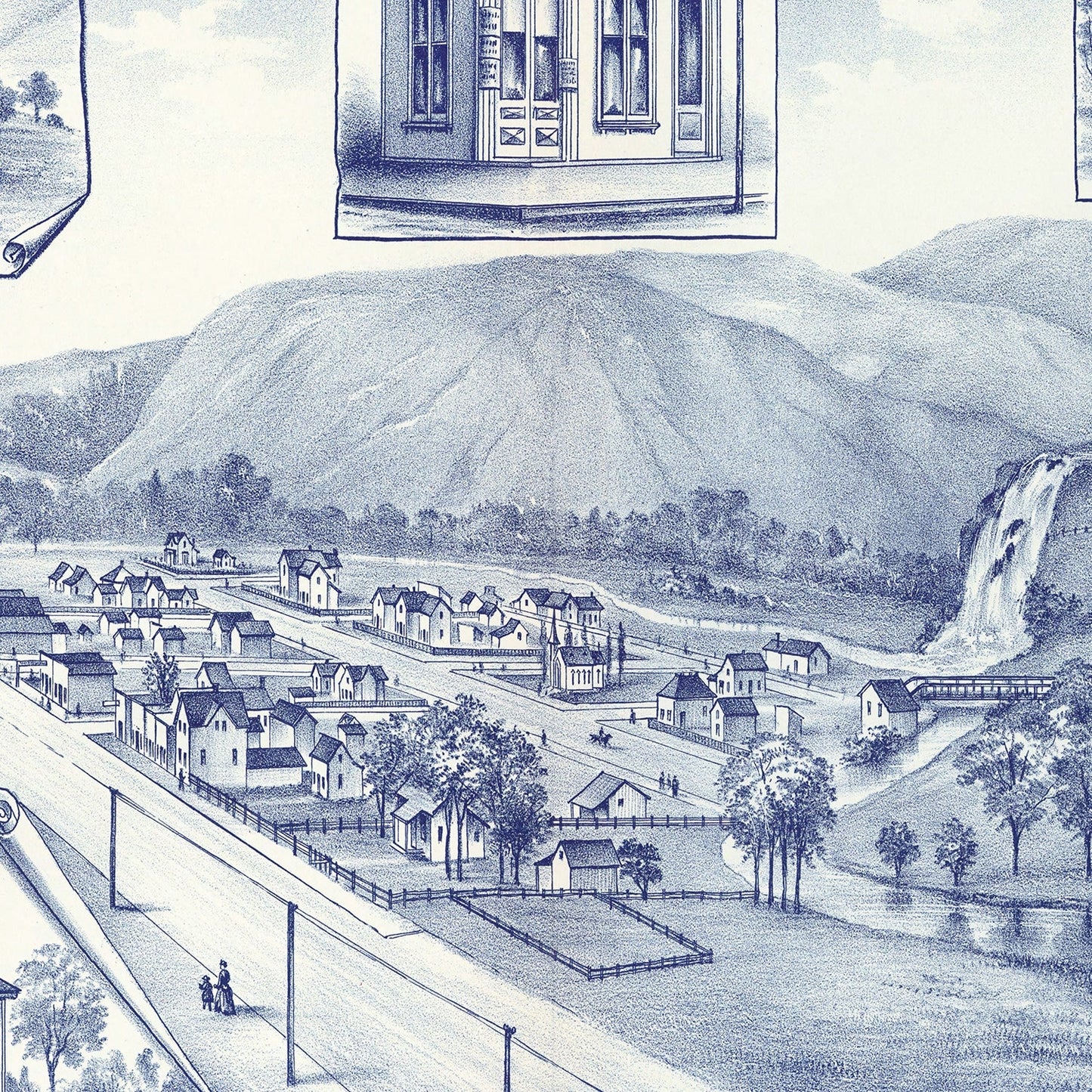 Vintage Map of Pataha City, Washington 1889