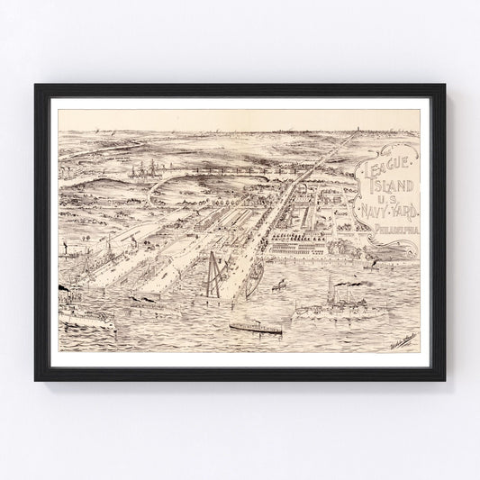 Vintage Map of Philadelphia, Pennsylvania 1897