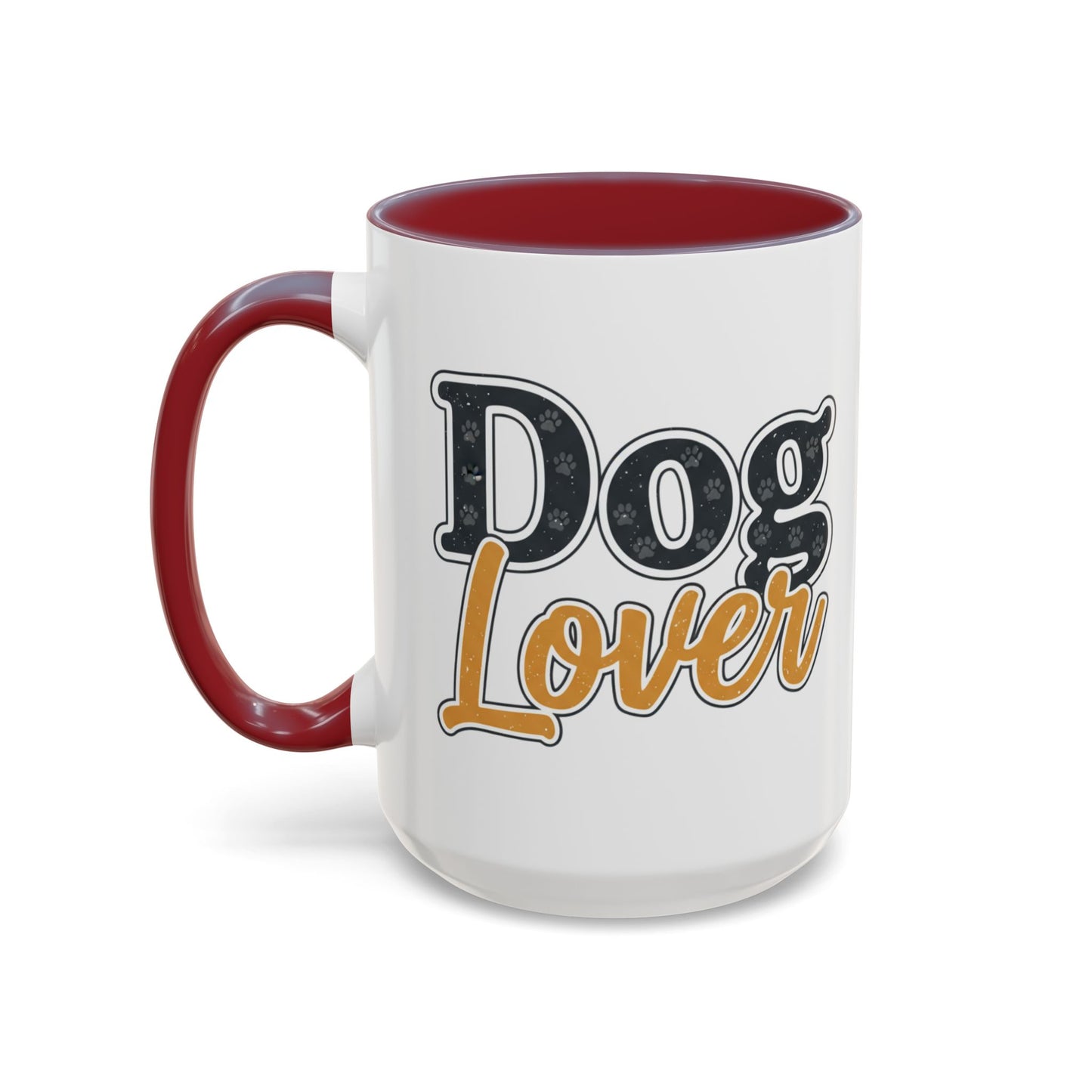 Dog Lover Accent Coffee Mug — 'Dog Lover' 11/15oz Ceramic Mug