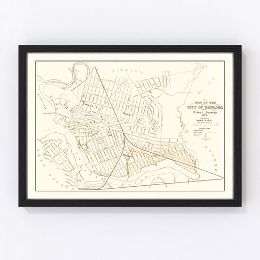 Vintage Map of Chelsea, Massachusetts 1876