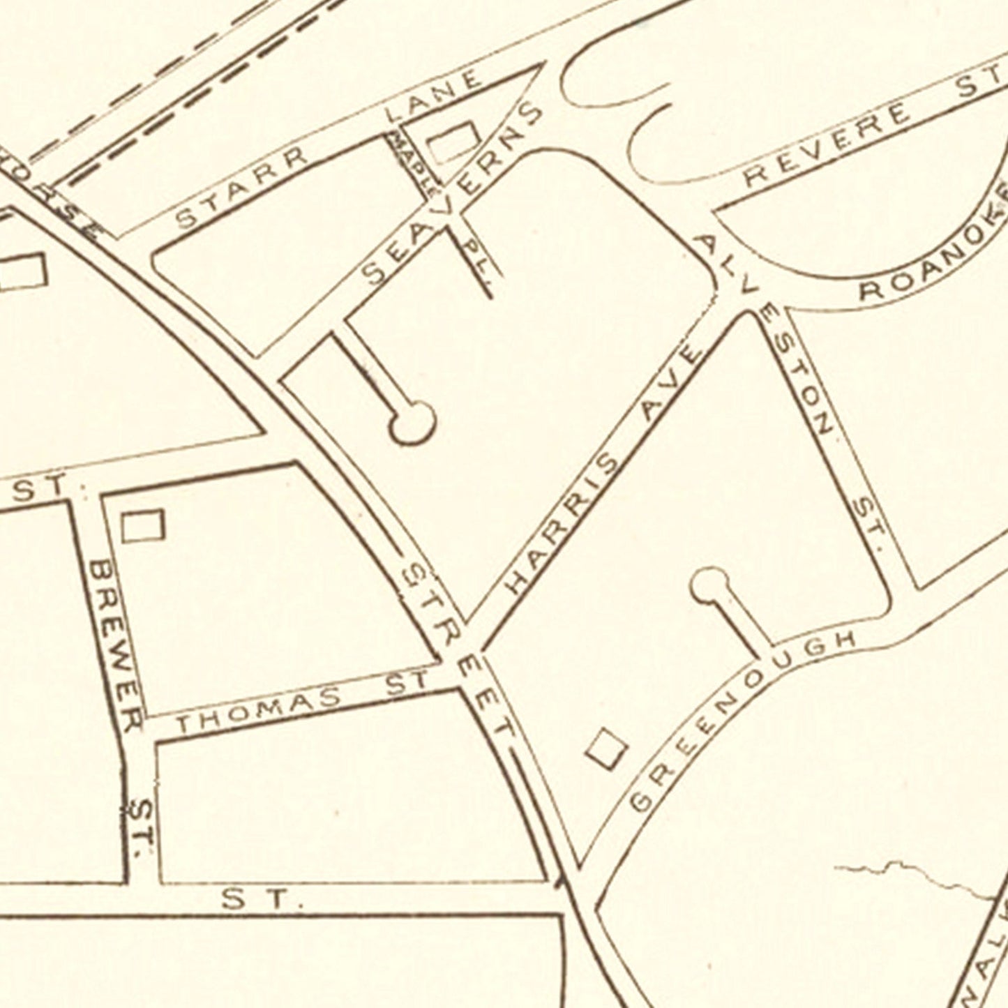 Vintage Map of Jamaica Park, Massachusetts 1876