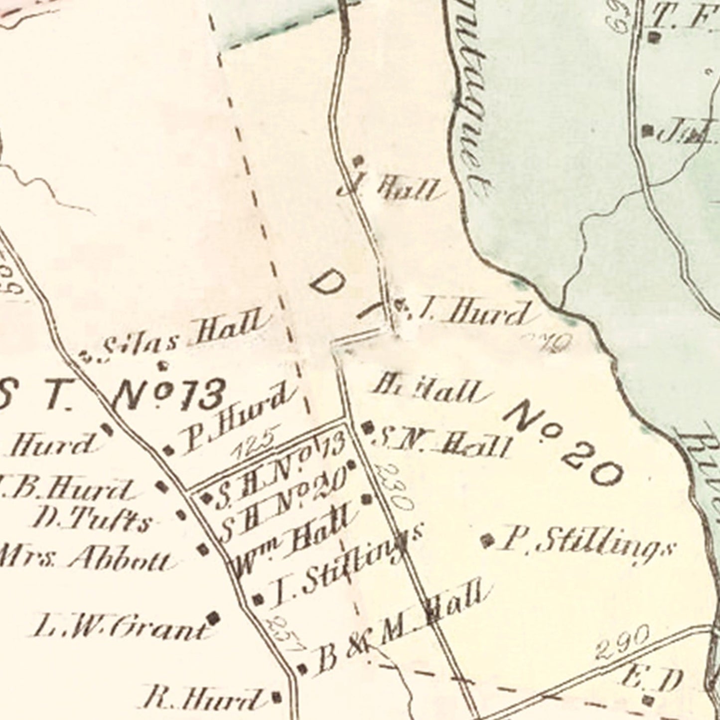 Vintage Map of North Berwick, Pennsylvania 1872